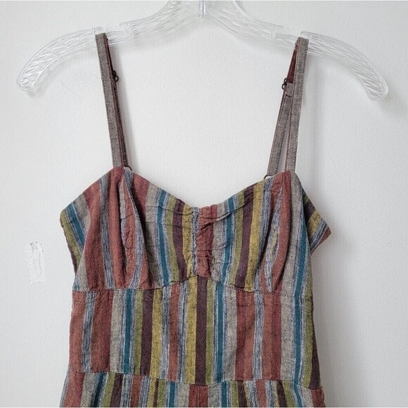 FOREVER 21 BOUTIQUE Earh Colors Striped Romper Size Small - Picture 2 of 7